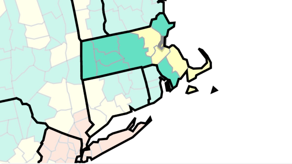 COVID Risk Level Remains Elevated in Mass. See Latest CDC Map NBC Boston