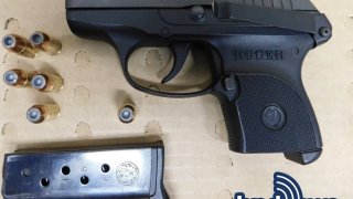 Boston police say this gun was seized from a 13-year-old suspect during a traffic stop.
