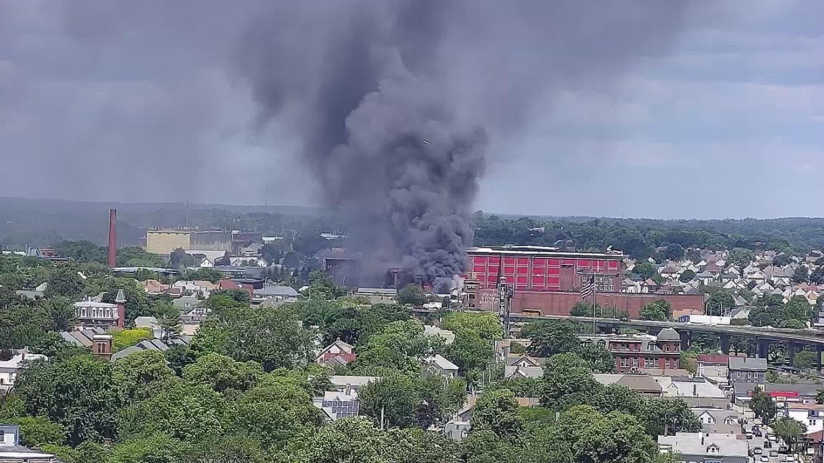 New Bedford MA Fire Bob’s Tire Company Building Burning NBC Boston