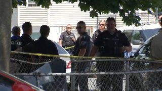 Worcester police, including a SWAT team, respond to a call on East Kendall Street Wednesday.