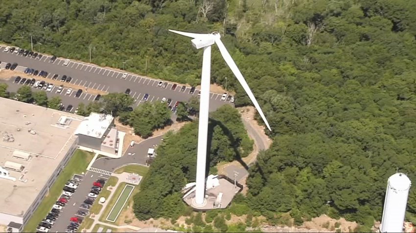 Fly Over Gloucester's Broken Wind Turbine