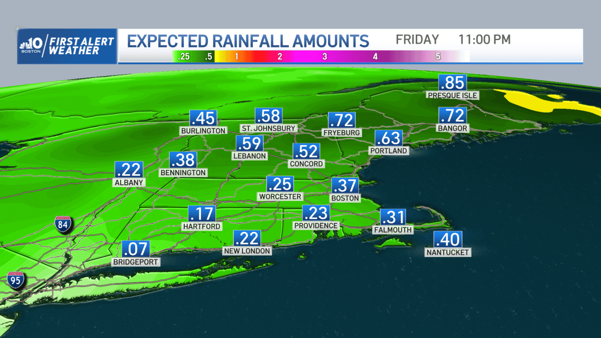New England Weather: Sunny and Clouds, Chance for Light Rain – NBC Boston