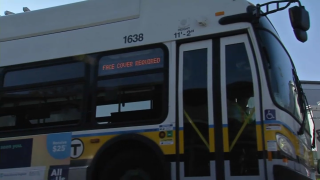 An MBTA bus