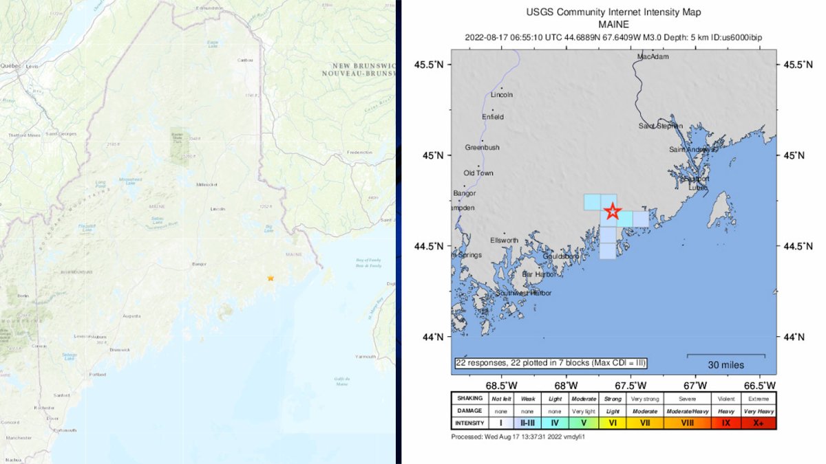 Centerville, Maine Earthquake – NBC Boston