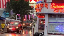 Street flooding on Commercial Street in Provincetown