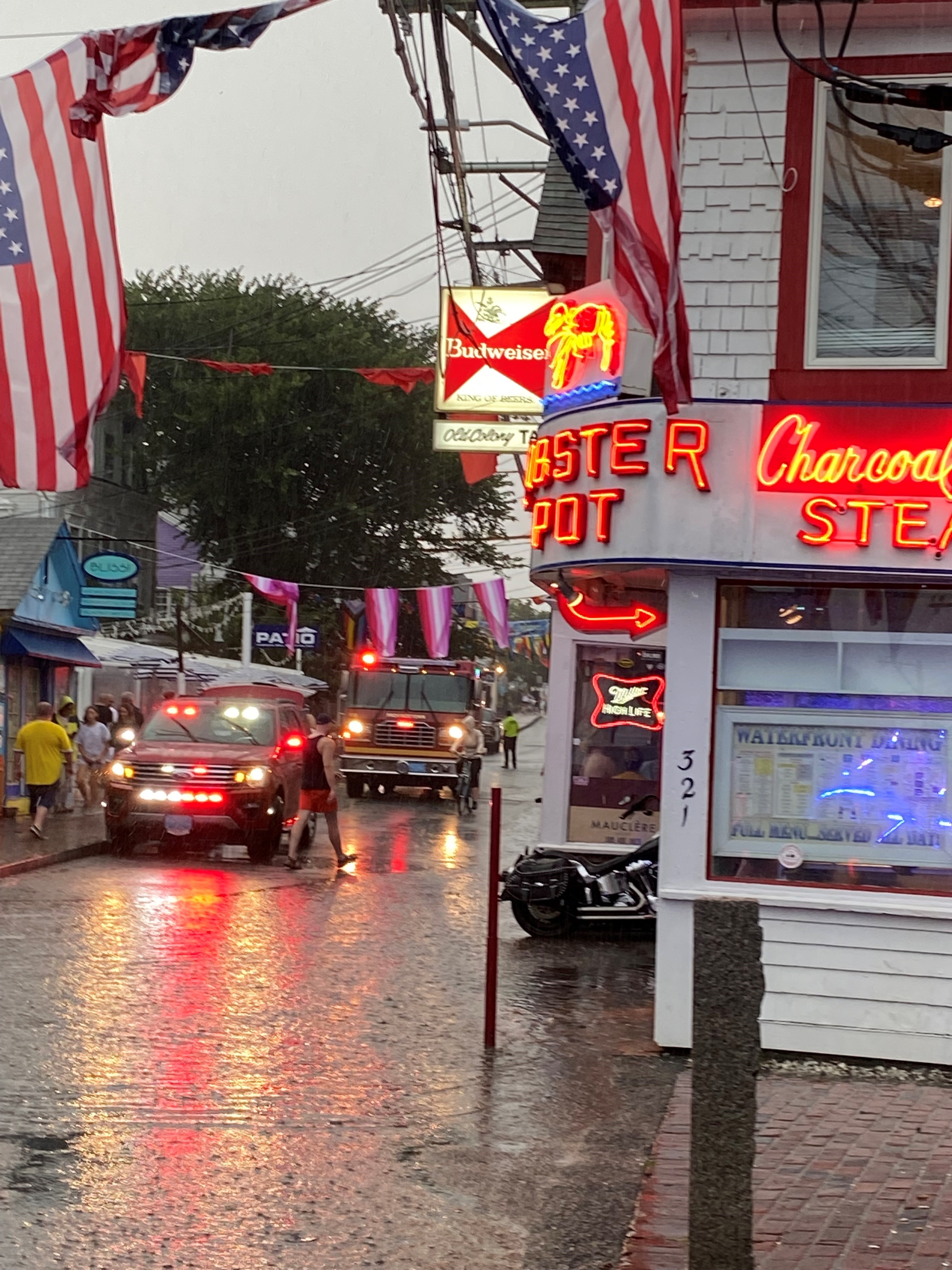 Street flooding on Commercial Street in Provincetown