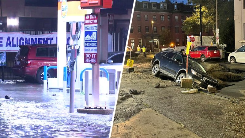 PHOTOS: Street Destroyed After Boston Water Main Break