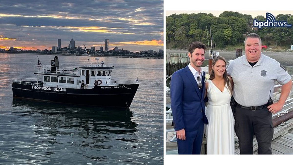 Boston Police Boat Comes to Rescue of Groom Stranded by BrokenDown