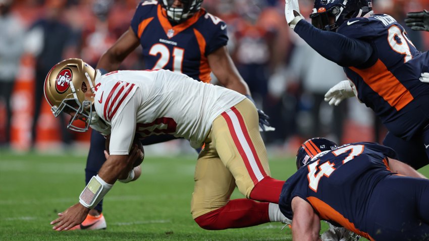 Jimmy Garoppolo takes illegal hit but returns to finish TD drive - NBC  Sports