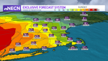 weather map with chance of precipitation Sunday