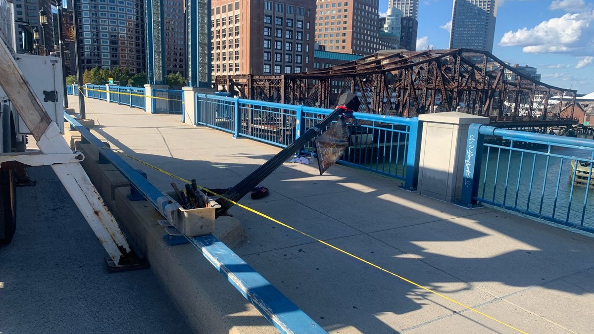 Moakley Bridge Streetlight Falls on Woman, Police Report Says NBC Boston