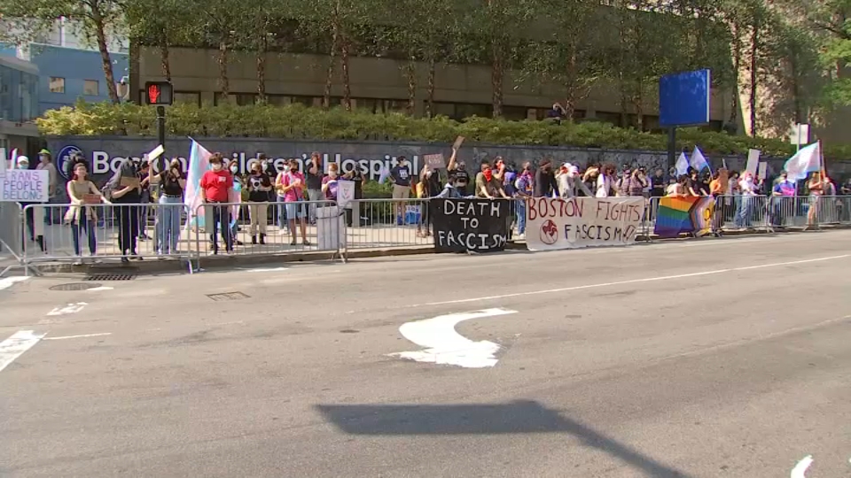 Protesters gather outside Boston Children’s Hospital – NBC Boston