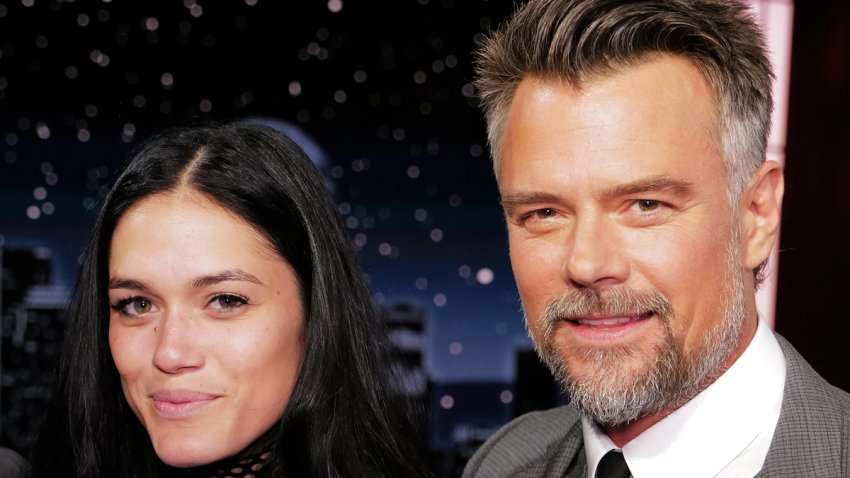 Josh Duhamel and Audra Mari at “Jimmy Kimmel Live.”