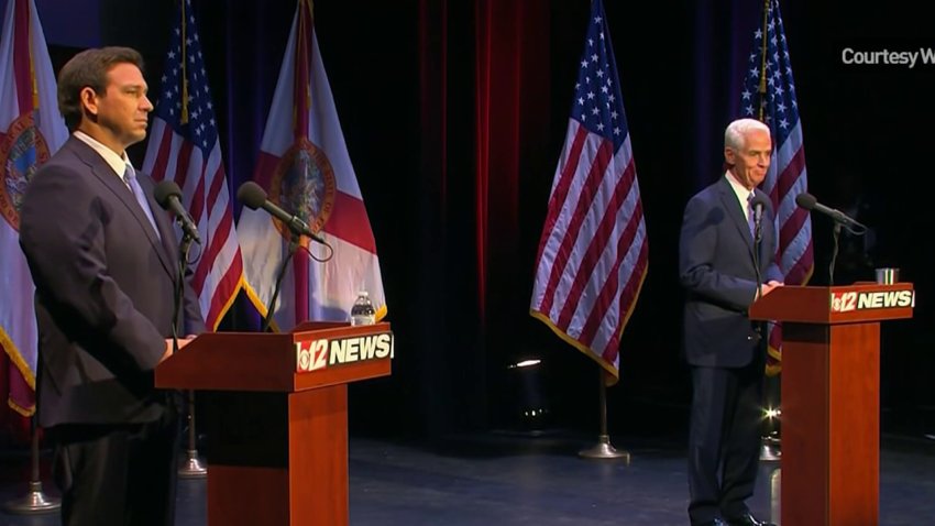 DeSantis, Crist Have Heated Debate in Race for Florida's Governor
