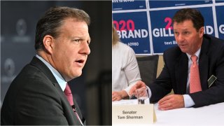 Republican Gov. Chris Sununu and Democratic challenger, Sen. Tom Sherman, are competing in New Hampshire's gubernatorial election in November.