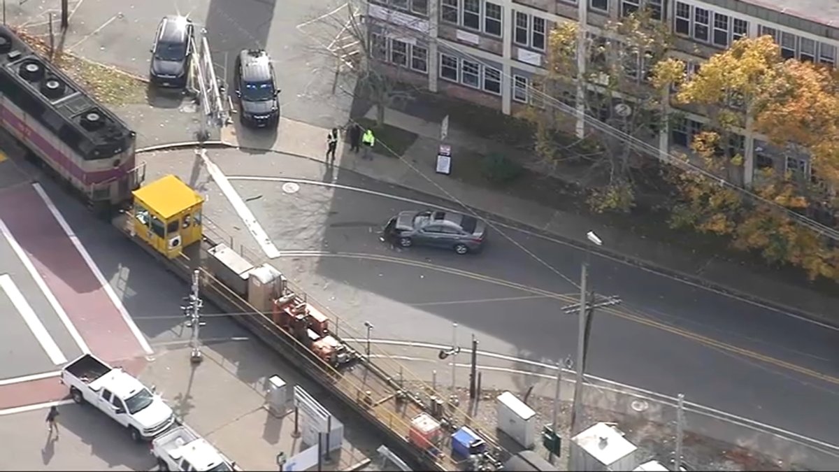 Car, Train Crash in Stoughton, MA NBC Boston