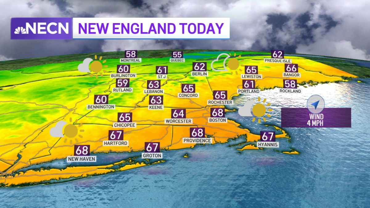 New England Weather Forecast Sunny Sunday Morning NBC Boston