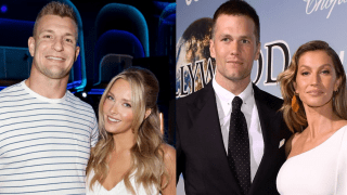 Rob Gronkowski, Camille Kostek, Tom Brady, Giselle Bundchen