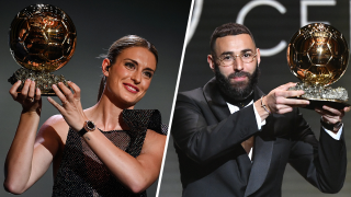 Alexia Putellas, left, and Karim Benzema, right, are the 2022 Ballon d’Or winners.