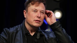 Elon Musk, Founder and Chief Engineer of SpaceX, speaks during the Satellite 2020 Conference in Washington, DC, United States on March 9, 2020.