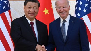 FILE - U.S. President Joe Biden and Chinese President Xi Jinping