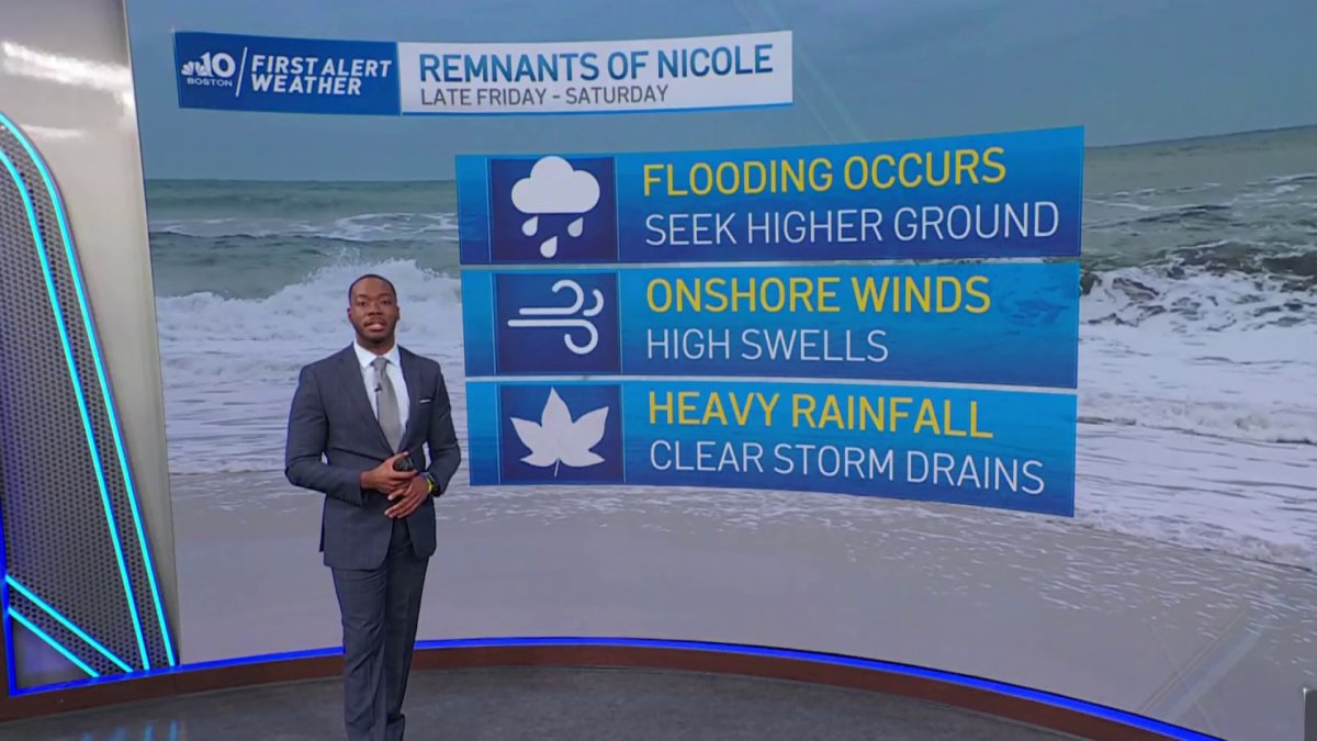 As Nicole strengthens while approaching Florida, how will its remnants  impact Boston?