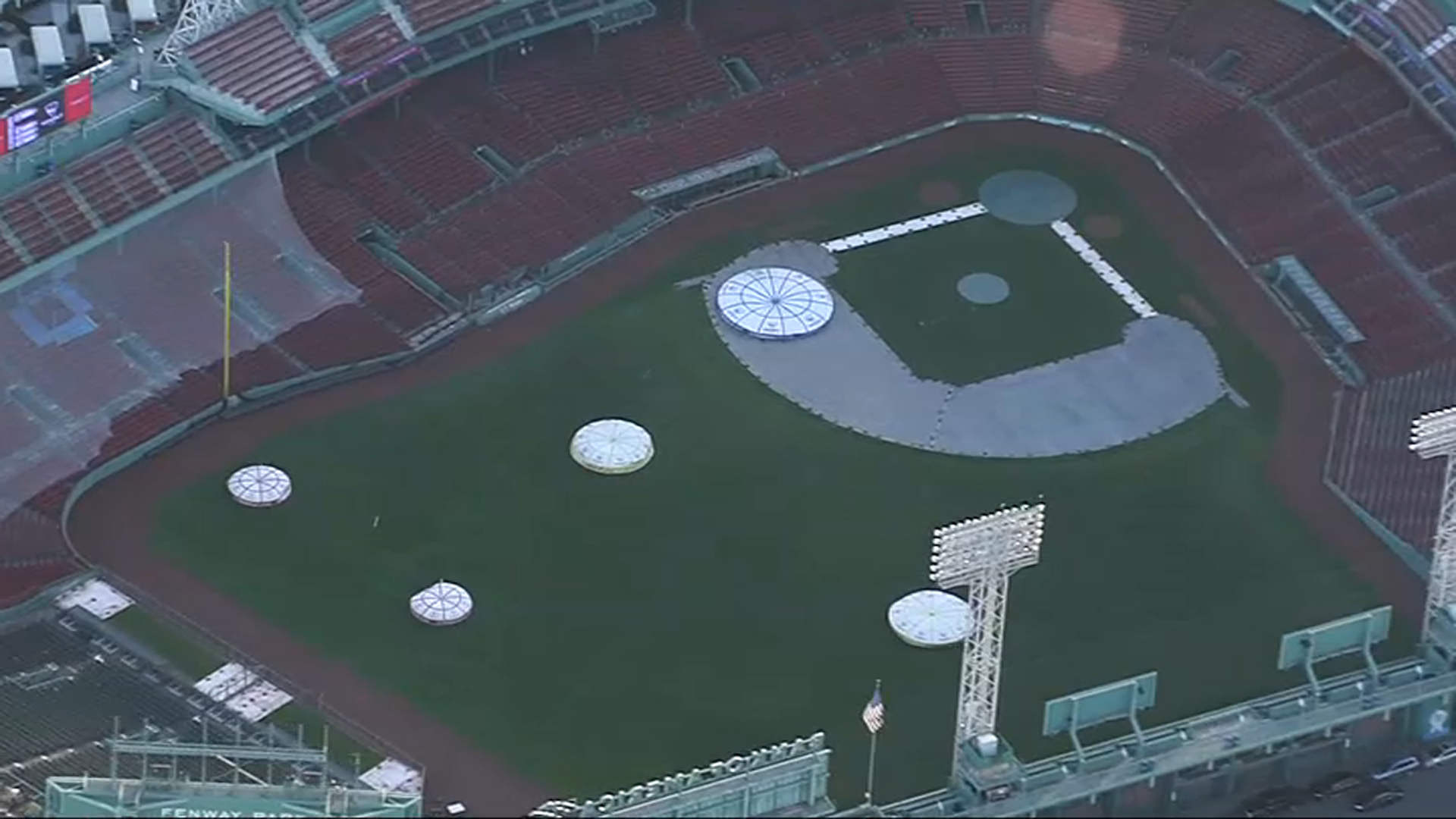 Topgolf set up at Fenway Park in Boston on Friday, Nov. 4, 2022.