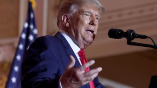 Former U.S. President Donald Trump Makes An Announcement At His Florida Home