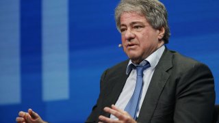 Leon Black, chairman and chief executive officer of Apollo Global Management LLC, speaks during the annual Milken Institute Global Conference in Beverly Hills, California, U.S., on Monday, May 2, 2016.
