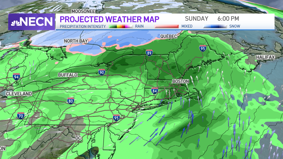 Rainy Sunday Storm Could Cause Airport Delays, Snow at Higher Elevations in Northern New England