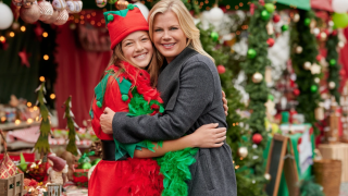 Maesa Nicholson and Alison Sweeney in "A Magical Christmas Village."
