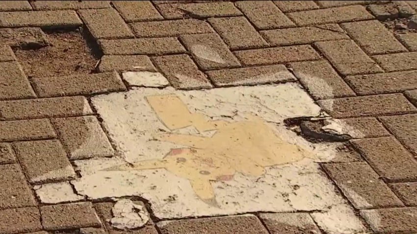 The brick sidewalks in Brunswick, Maine are in need of repair.
