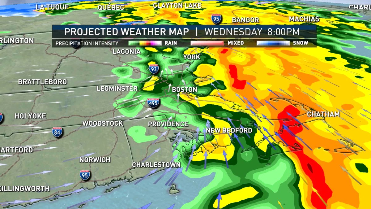 MA Power Outages Amid Rain Storm, Wind NBC Boston