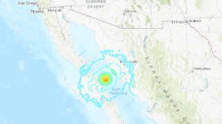 An earthquake strikes near Baja California on Nov. 4, 2022.