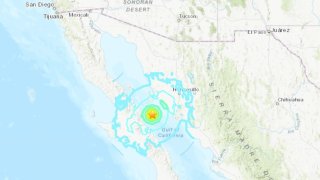 An earthquake strikes near Baja California on Nov. 4, 2022.