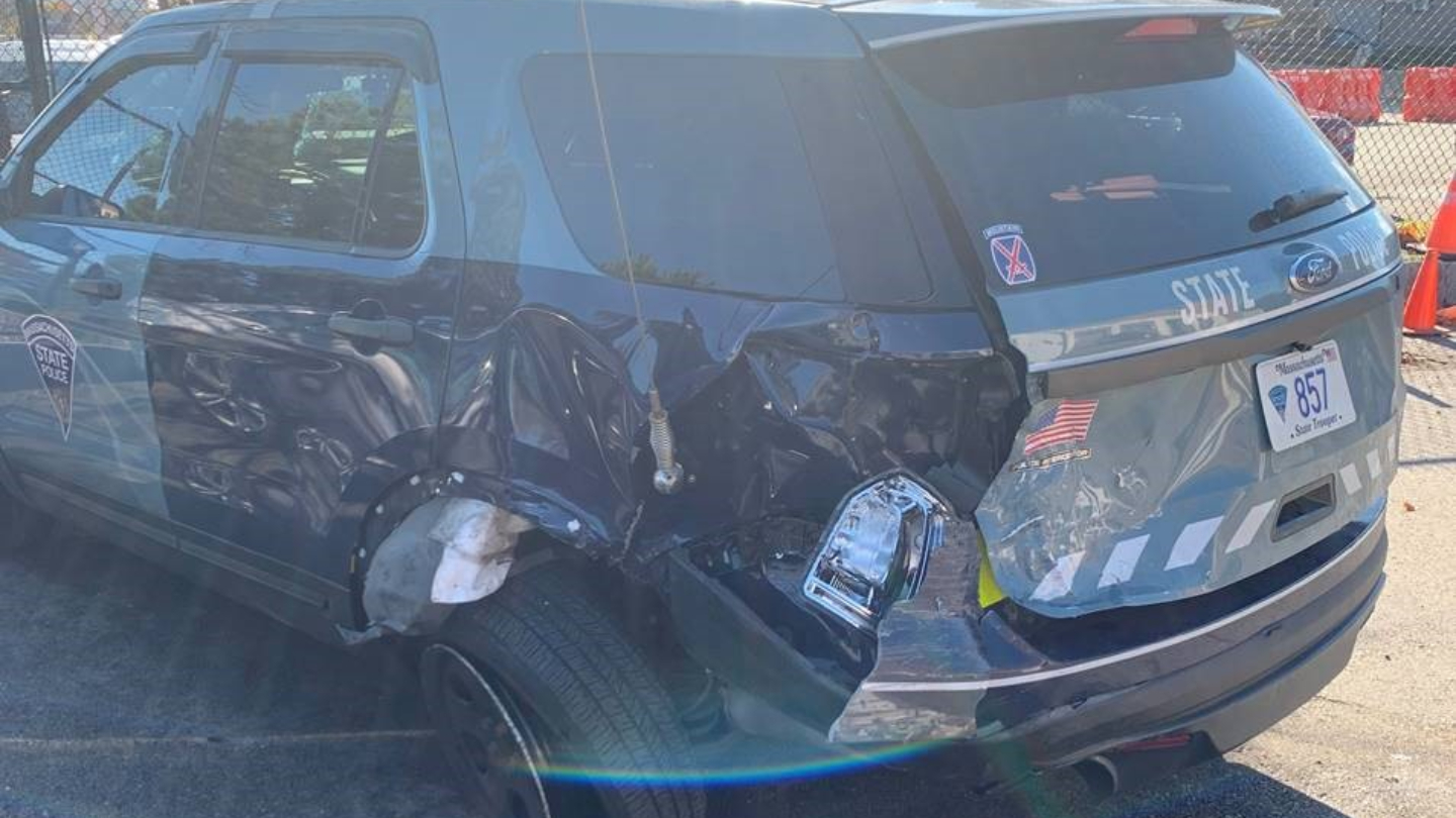 Mass. State Trooper Injured After Drunk Driver Crashes Into Cruiser On ...