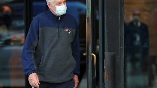 BOSTON, MA – NOVEMBER 16: Former Harvard University fencing coach Peter Brand leaves the Moakley Federal Courthouse in Boston after being arraigned and freed on bail on Nov. 16, 2020. He was charged with conspiring to secure the admission of a Maryland businessman’s sons in exchange for bribes of more than 1.5 million dollars. (Photo by Jim Davis/The Boston Globe via Getty Images)