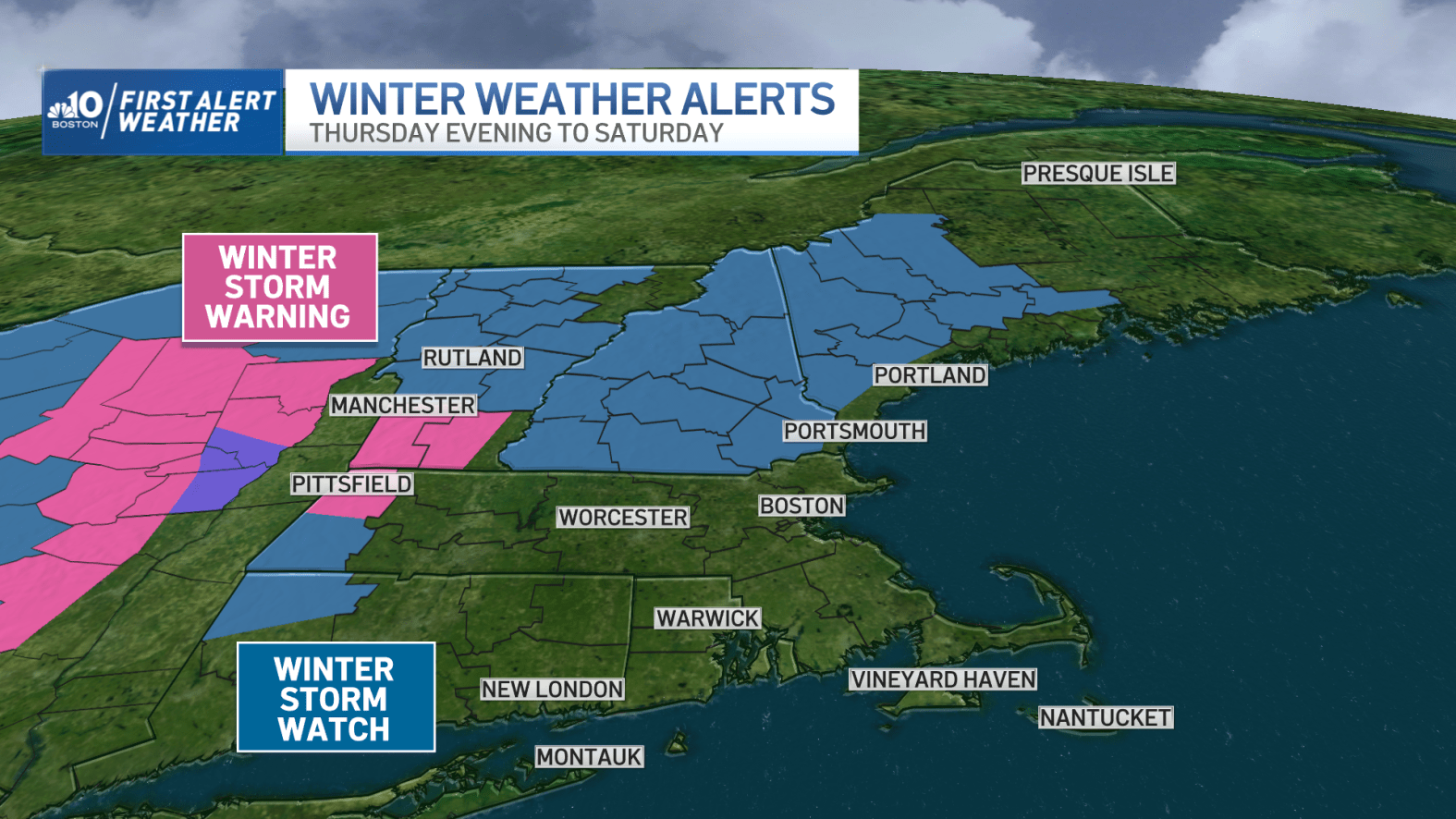 Winter Storm Watches Issued in New Hampshire, Maine and Vermont NBC