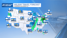 The holiday travel forecast on Thursday, Dec. 22, 2022, with snow expected to affect a major part of the country.