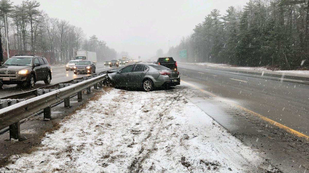 Crashes Reported Across New England Due to Slick Roads – NBC Boston