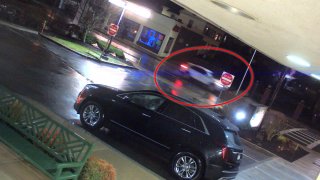 A white SUV (highlighted) that police in Winchester believe is responsible for a hit-and-run on Main Street on Thursday, Dec. 22, 2022.