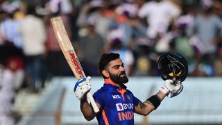Star Indian batsman Virat Kohli in picture. Indian education start-up Byju’s has its logo prominently displayed on the Indian cricket team’s jerseys.
