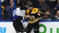 Watch Bruins' Connor Clifton Take Down Corey Perry in Spirited NHL Fight
