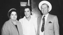 Elvis Presley with his parents