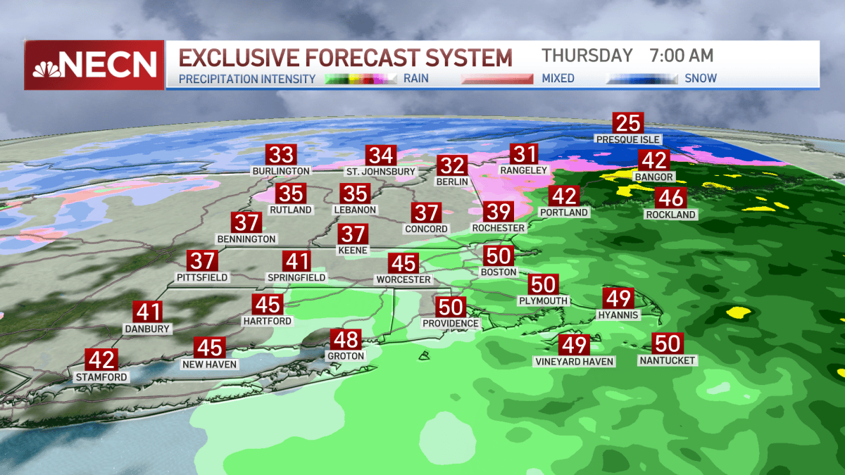 New England Weather: How Much Rain Will We Get Today? – NBC Boston