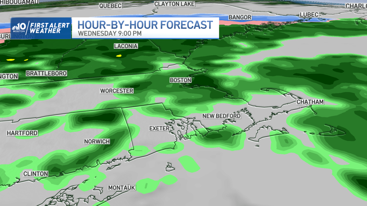 Boston MA Weather Today Clouds and More Rain NBC Boston
