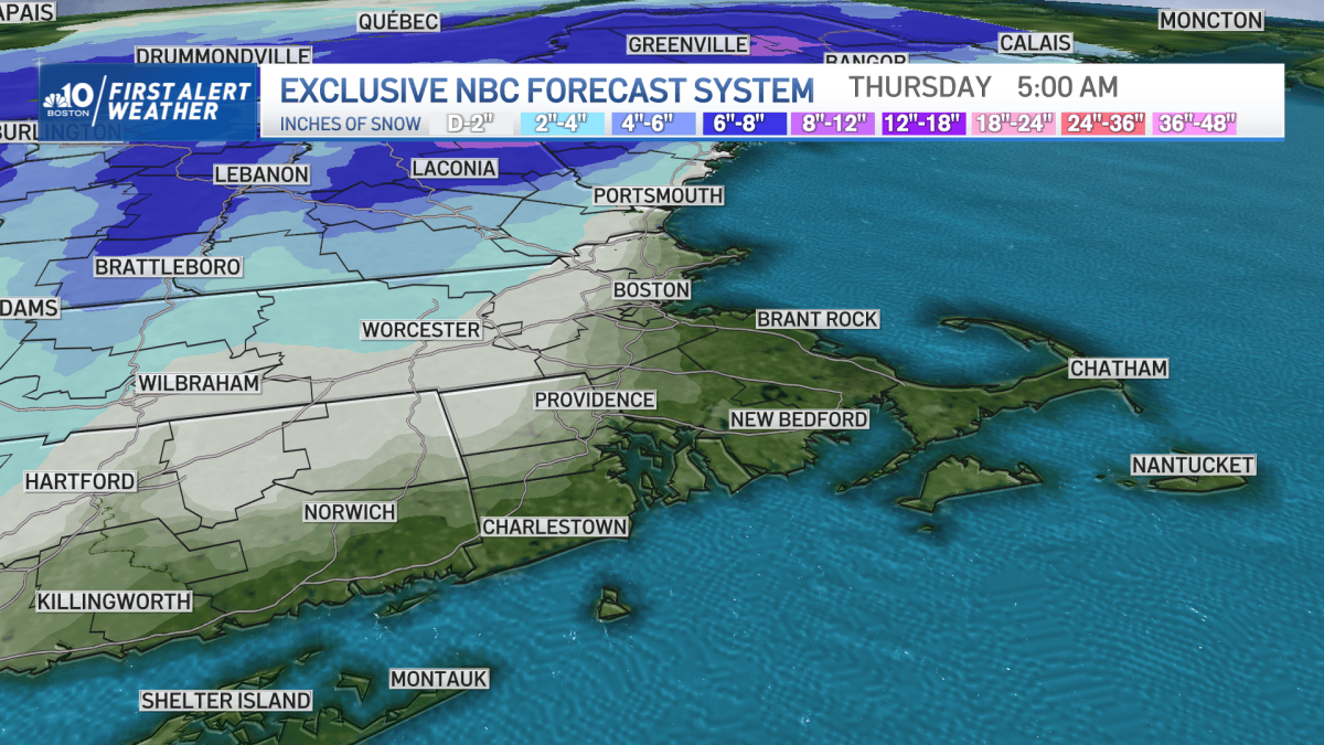 How Much Snow And Rain Will Massachusetts Get? See Timeline, Maps – NBC ...