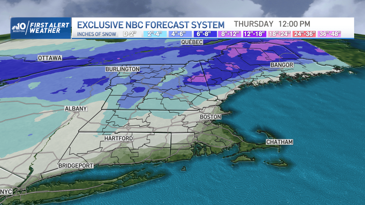 Winter Storm in MA: How Much Snow Are We Getting Today? – NBC Boston