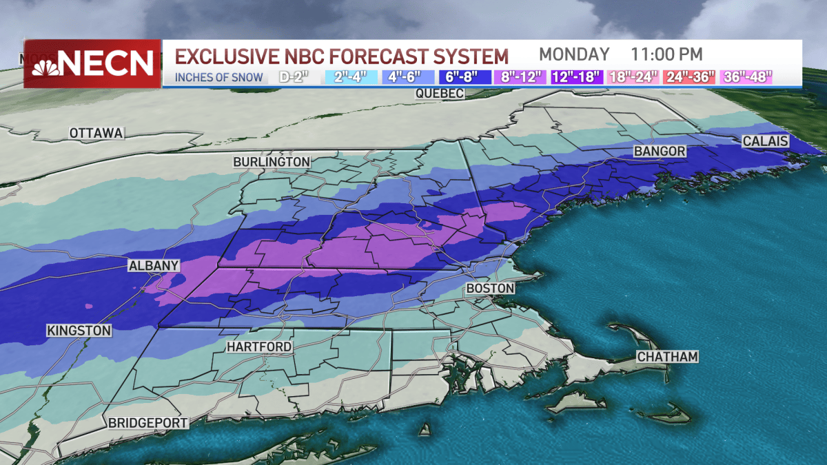 Winter Storm Warning MA: How Much Snow Are We Getting? – NBC Boston