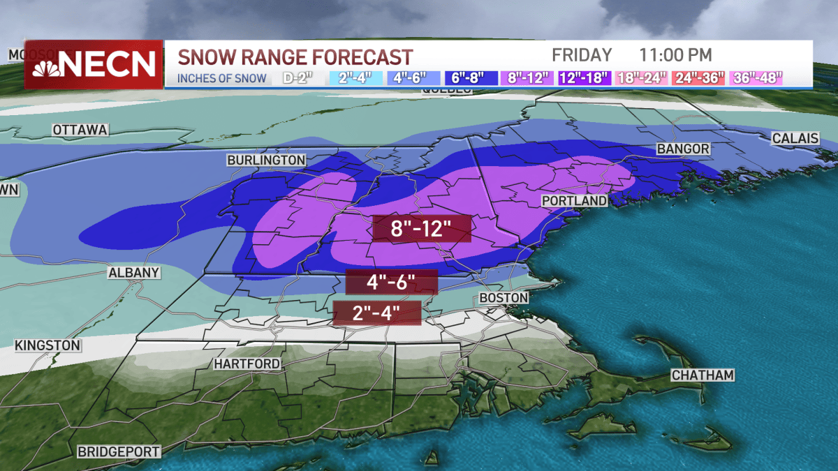 How Much Snow Is Boston, New England Getting in the Next Week? – NBC Boston